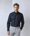 Chemise bleu imprimé dessin cerf-volant